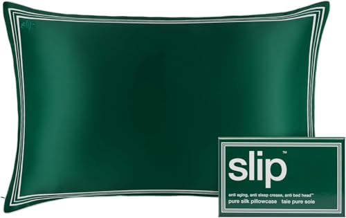 Slip Silk Queen Pillowcase, The Green | 100% Pure 22 Momme Mulberry Silk