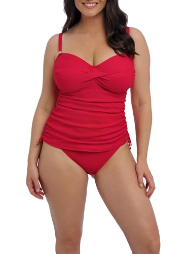 Fantasie Swim Women's Ottawa Underwire Twist Front Tankini Top, Bright Red, 36G