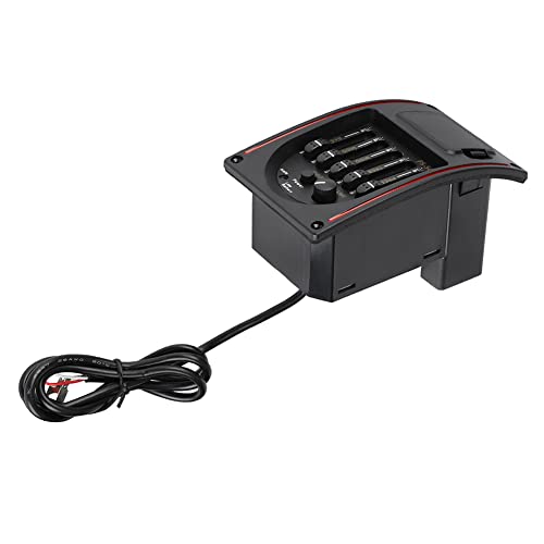Cunyuer Acoustic Guitar Pickup, Guitar Preamp, 5 Band Electric Digital Equalizer Pickup with LCD Display - Thumbnail 2