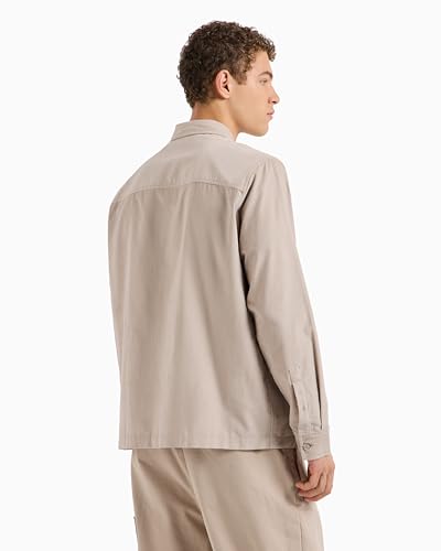 Armani Exchange Men's Loose Fit Cotton Corduroy Button Down with Oversized Pocket4