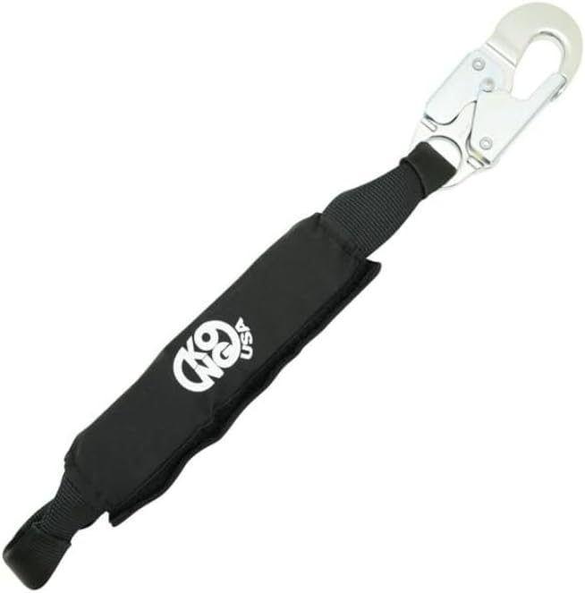 9VP000013KK Back-Up Shock Pack 20” Shock Absorbing Lanyard Black Aluminum Snap Hook (1 Unit)