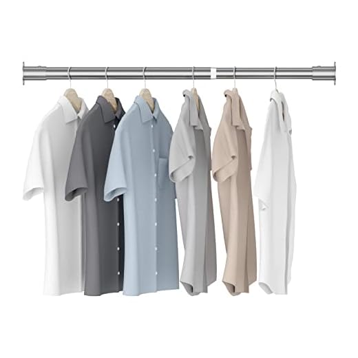 CALCHELE Adjustable Closet Rod for Hanging Clothes, 15 to 50 Inch Adjustable Closet Hanging Rods, heavy duty Extender Closet pole for Wardrobes