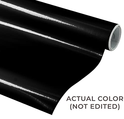 VViViD Black Gloss DECO65 Permanent Adhesive Craft Vinyl for Cricut, Silhouette & Cameo (12" x 300ft) by VViViD - Used condition - Image 2