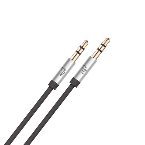ELG, P3520HD, Cabo Estéreo Auxiliar de Áudio 2m, Conector P2 X P2, Conectores de 3.5mm Banhados a Ouro, Alta Definição Sonora, Cabo Emborrachado Flexível, Preto