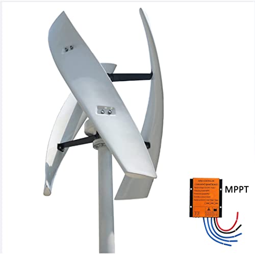 12000W No Noise Vertical Axis Wind Turbine Generator,220V 12V 24V 48V Magnetic Levitation Wind Turbine with MPPT Controller for Home Street Lighting(White),48v - Thumbnail 7