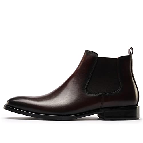 Chelsea Boots Men Genuine Leather,Non-Slip, Plain Toe, Casual and Comfortable2