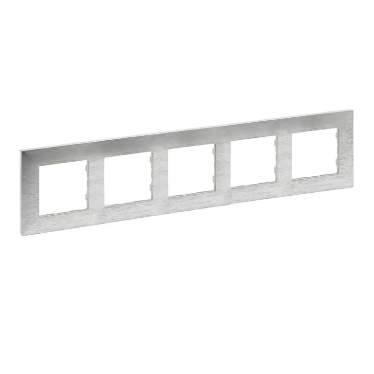 Marco Legrand 5 elementos Niloe Step en aluminio pulido de diseño sofisticado 3