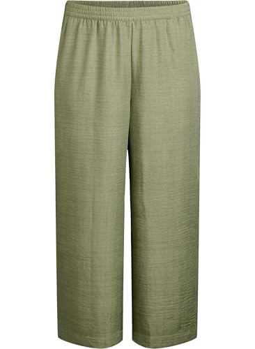 Zizzi Frauen Große Größen Hose Lose Taschen Elastisch Größe 4260 Gr M Oil Green