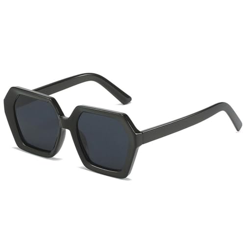 Lunettes de soleil rétro polygonales pour femmes et hommes