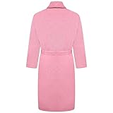Personalised Mens Womens Towelling Robe 100% Cotton Terry Towel Bathrobe Shawl Collar Adult Dressing Gown Bath Gym Shower Gift One Size Fits S/M/L (Light Pink) - Image 5