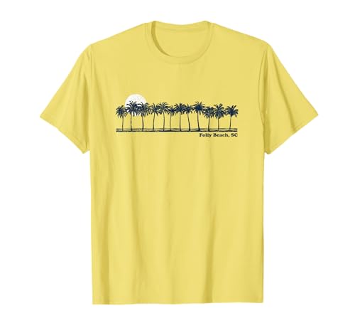 Folly Beach Vintage 70s Retro Throwback Design T-Shirt
