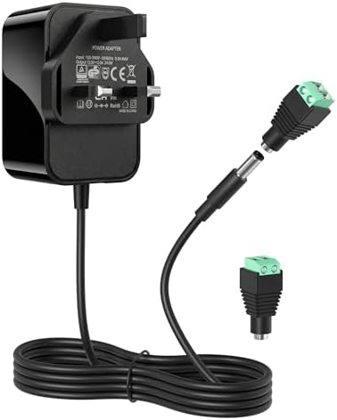 12V 2A Power Supply for LED Strip Lights,100-240V AC to DC Adapte...