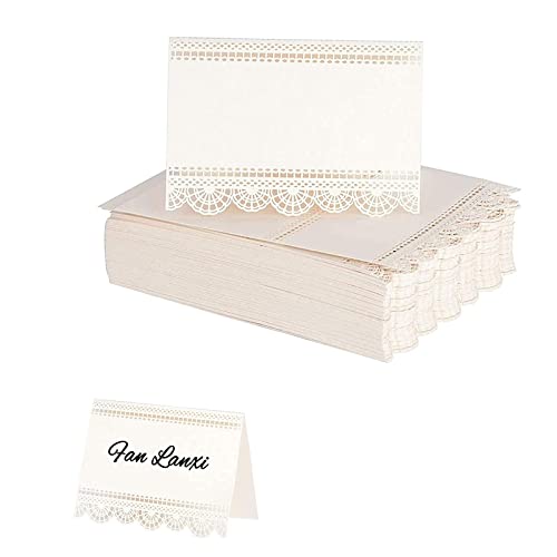 50 Piezas Tarjetas Lugar Mesa Papel, Tarjetas de Nombre de Mesa de Fiesta, Tarjetas de Ssiento de Boda, Tarjetas Nombre Invitados, para Bodas, Fiestas de Cumpleaños o Banquetes y Otras Fiestas