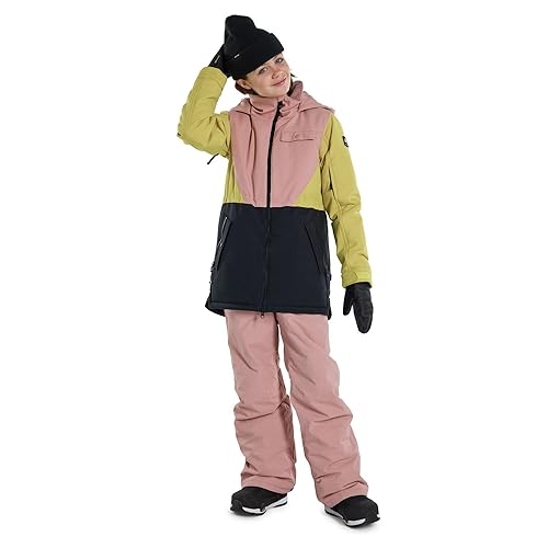 Burton Jaqueta de neve com isolamento térmico Khione 2L para meninas jovens, Blush em pó/enxofre/pre