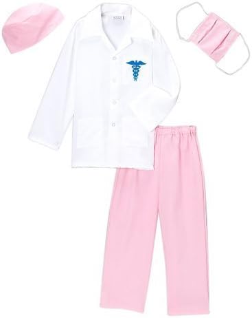 Miniatura 2 de Disfraz de médico rosa para niñas Ropa quirúrgica para niños, abrigo de médico para niños, disfraz de médico para niños