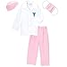 Girls Pink Doctor Costume for Kids - Size 6-8 | Kids Scrubs, Kids Doctor Coat, Kids Doctor Costume, Doctor Dress Up for Kids, Kids Scrubs for Girls, Doctor Coat for Kids, Kids Scrubs Sets