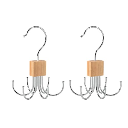 LIKENNY ネクタイハンガー 6フック 木製