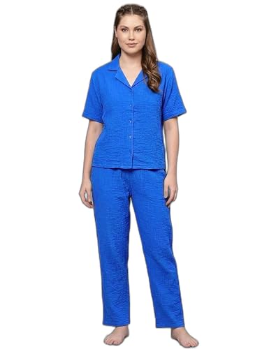 Image of B STORIES Women's Cotton Pyjama Set | Comfort and Relexed Nightsuit for Ladies