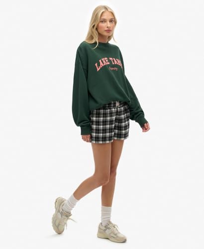 Short elastique en coton à carreaux femme Superdry - vue 4