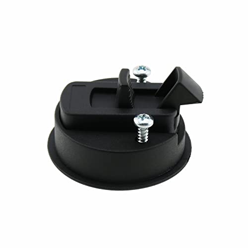 Heyous 2.4" Flush Pull Slam Latch Black Plastic Round For Rv Boat Door Latches Deck With 2 Screws And Retainer #TOP1