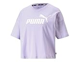 Algodón 100 % PUMA Camiseta Corta Mujer Essentials Logo XS Vivid Violet Purple