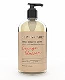 Olivia Care Antibacterial Hand Soap - Infused with Sage & Tea Tree Oil & Orange Blossom Fragrance, Cleansing, Germ-Fighting, Moisturizing Hand Wash for Kitchen & Bathroom - 18.5 fl oz