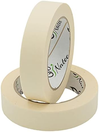 NATEE® All Purpose Masking Tape 25mm x 50M Professional Masking Tape Painting & Decorating | Sharp Paint Lines | Multi-Surface For Indoor & Outdoor | DIY | Office Use | Arts and Crafts (1)
