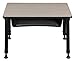 Romig 18.5 x 26 in Rectangle Height Adjustable Classroom School Desk with Book Storage- Maple