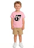Toddler Boys Funny Six Seven Meme 6 7 T-Shirt 5 6 Years Kids Summer Top Shirt, 5T 6T Pink