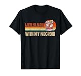 Leave Me Aloni with My Negroni Cocktail Funny Drinking T-Shirt, Men, Black, Small