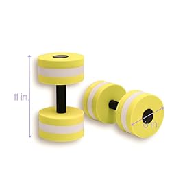 Lightweight Aquatic Exercise Dumbells – Set of 2 Foam – for Water Aerobics – By Trademark Innovations