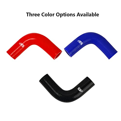 ETL INDUSTRIES 2.5" ID, 8" Leg Length 90 Degree Elbow Silicone Coupler Hose, 4-Ply Reinforced Universal Silicone Pipe Hose Turbo Intake Tube Intercooler Piping Black by ETL INDUSTRIES - Used condition - Image 8