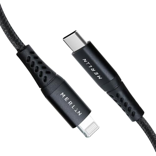 Merlin Type-C to Lightning 2Meter Charging and Sync Cable MFi Edition for iPhone Fast Charger, Cable Compatible with iPhone 14 13 12 11 Pro Max XS XR 8 Plus iPad