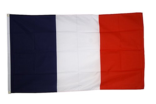 Drapeau France avec oeillets - 150x90 cm - Polyester - Bleu Blanc Rouge