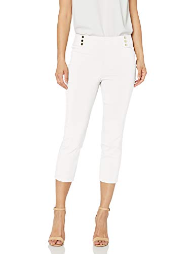 Rafaella Women s Petite Supreme Stretch Capri, White, 12P
