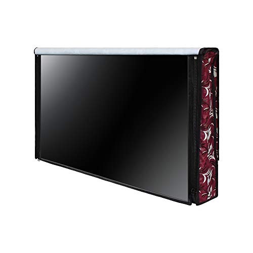 Image of DREAM CARE Double Use - Transparent & Printed Flap - 43 Inches LED TV Cover, Waterproof LED TV Cover for (LG, Samsung, Vu, Mi, Realme, TCL, Croma), SA48