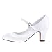 Elegantpark HC1801 Mary Jane Zapatos Nnovia Mujer Cerrado Punta Zapatos Tacón Alto...