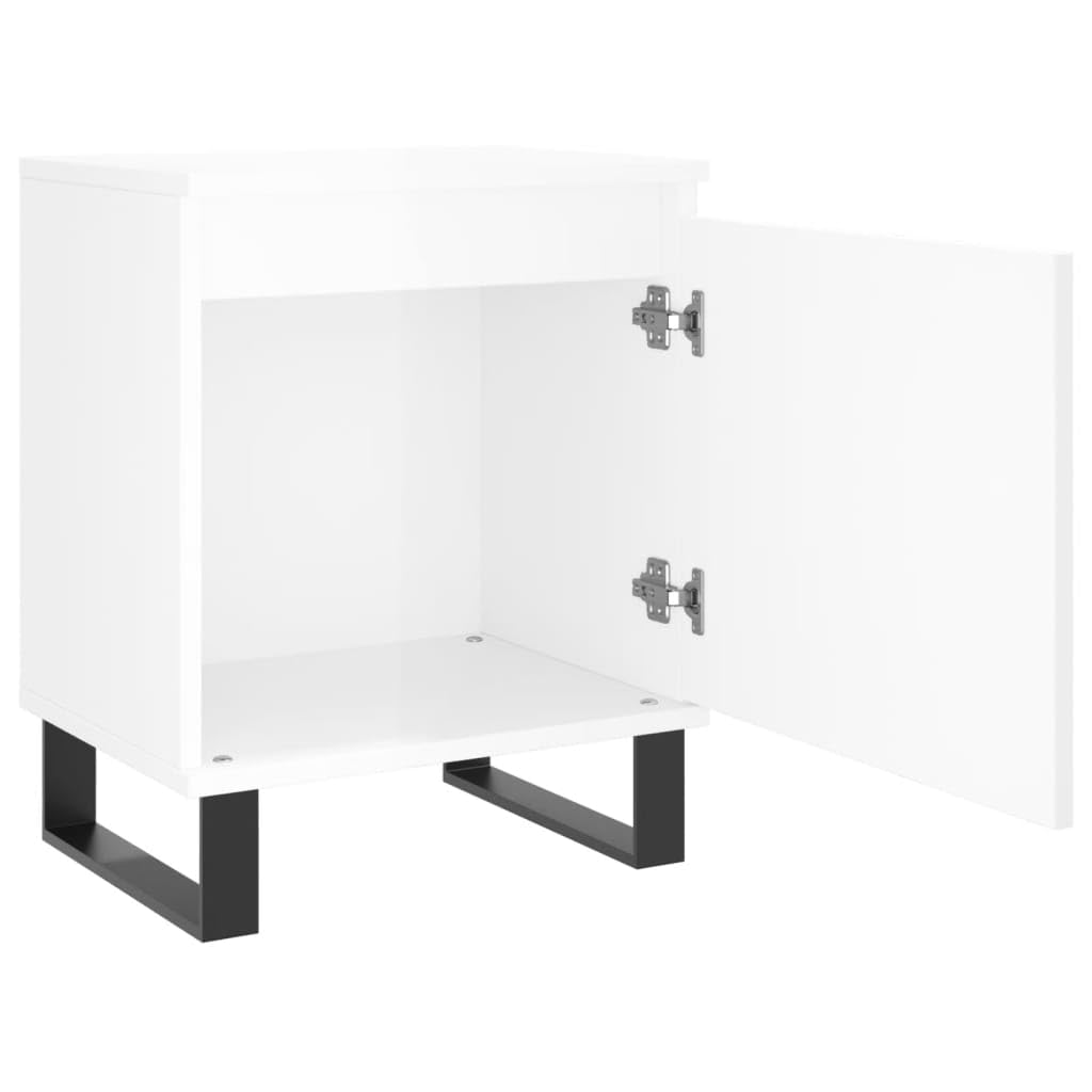 Zeitloser Nachttisch aus Holzwerkstoff mit Staufach und robuster Tischplatte für Wohnzimmer und Schlafzimmer, feuchtigkeitsbeständig und stabil