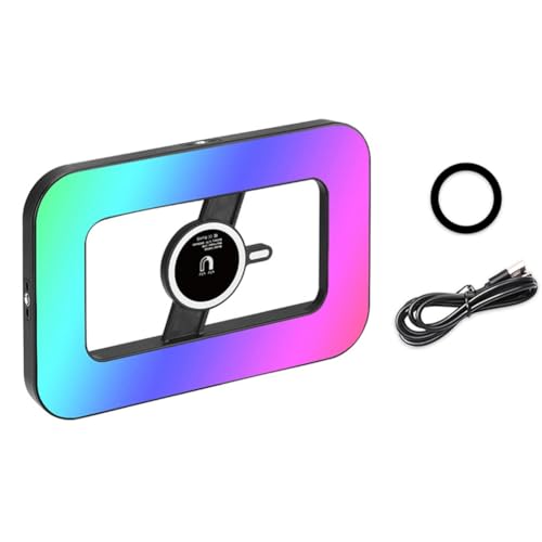 Lámpara de Relleno RGB Portátil de 15 W Luz Selfie de 448 LED para Transmisión en Vivo y Fotografía