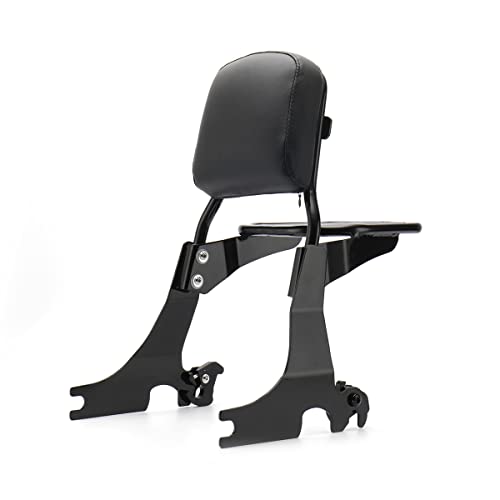 Mokitdora Detachable Backrest Sissy Bar Upright With Pad & Luggage Rack For Harley 2004-Later Sportster Xl 883 1200, Black #TOP10