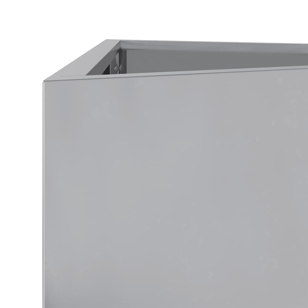 Fioriere triangolari 2 pezzi in acciaio zincato 30x26x75 cm | Senza fori di drenaggio, resistente alla ruggine, grande spazio per piante, ideale per balcone o patio