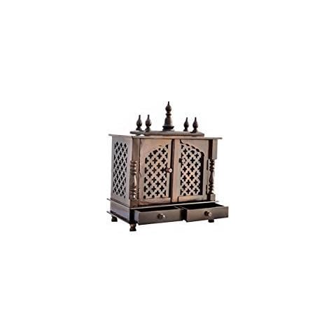 Home Temple(Outer Size: W: 46 cm, D: 23 cm, H: 55 cm, Inner Size: W: 34 cm, D: 22.5 cm, H: 28 cm) Wooden Temple/mandir for Home/puja mandir for Home/Navratre/Diwali Festive Season Gifts Cover