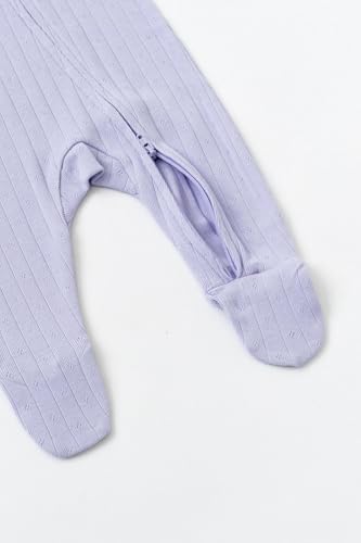 Image of monica + andy Double Zipper One Piece, 100% Organic Baby Clothes for Girls & Boys, Unisex, Preemie, Newborn & Infant Sizes