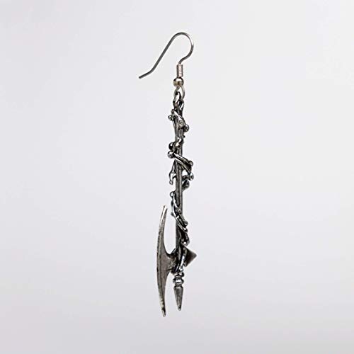 Gothic Vine Wrapped Executioner's Axe Medieval Renaissance Dangle Earrings #TOP3