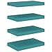 vidaXL Półki ścienne, 4 szt, niebieskie, 40x23x3,8 cm, MDF