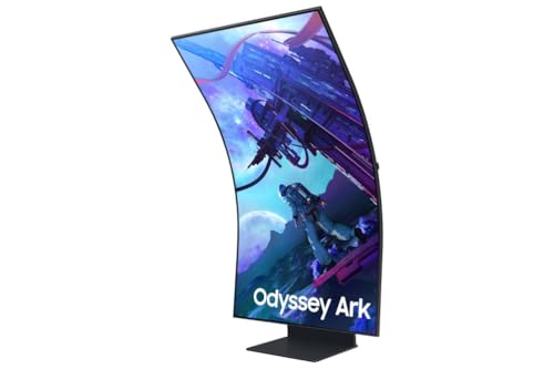 Samsung Monitor Odyssey Ark (S55CG970), Curvo (1000R), 55'', 3840x2160 (UHD 4K), Mini-LED, HDR10+, VA, 165Hz, 1ms, Freesync Premium Pro, HDMI, USB, WiFi, Bluetooth, Casse Integrate, HAS, Pivot