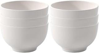 Vivo Design Villeroy & Boch Group - Basic White Ciotola, Servizio di Coppe per Pasti Piacevoli, Porcellana Premium, Bianco, Lavabile in Lavastoviglie, 750 ml, 6 Unità (Confezione da 1)