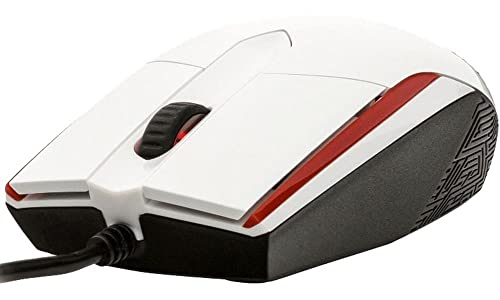 ASUS ROG Sica Gaming Mouse - White, USB Wired, 5000 DPI Optical Sensor, 130 IPS Speed, Ambidextrous, Customizable Button Functions, LED Illumination, Mayan-Inspired Design ASUS ROG Sica Gaming Mouse - White, USB Wired, 5000 DPI Optical Sensor, 130 IPS Speed, Ambidextrous, Customizable Button Functions, LED Illumination, Mayan-Inspired Design