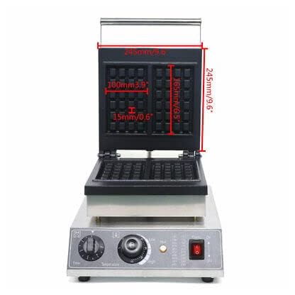 Kommerzielle Waffelmaschine aus Edelstahl Antihaft Pfanne Waffeleisen Quadratische Waffeln Elektrische Küchengeräte – Bild 7