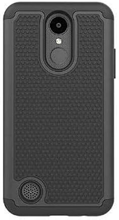 BCIT LG K4 (2017) Funda - [Dise?o de patr?n de f?tbol] Resistente Impactos Armadura A Prueba de Choques Escudo C?scara Dura 2in1 Combinaci?n para LG K4 (2017) - Negro